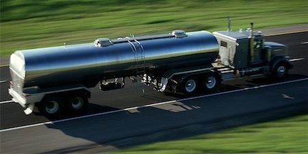 shipping transport truck from above - Semi-Tanker on Highway 2, Alberta, Canada Stock Photo - Rights-Managed, Code: 700-00032478