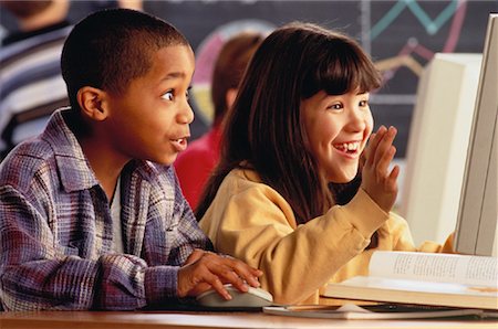 Students Using Computer in Classroom Stock Photo - Rights-Managed, Code: 700-00032636