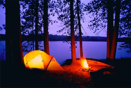 simsearch:700-00032782,k - Campsite at Dusk Upper Spectacle Lake, Algonquin Provincial Park, Ontario, Canada Foto de stock - Con derechos protegidos, Código: 700-00032782