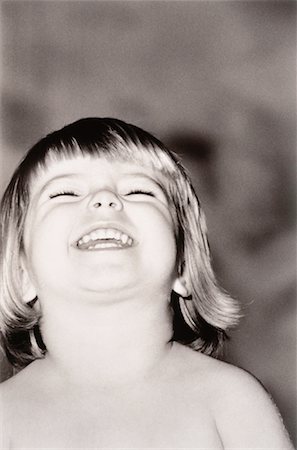 Portrait of Girl Laughing Stock Photo - Rights-Managed, Code: 700-00033381