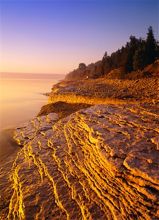 Lake Huron bei Sonnenaufgang, Bruce Peninsula, Ontario, Kanada Stockbilder - Lizenzpflichtiges, Bildnummer: 700-00033554