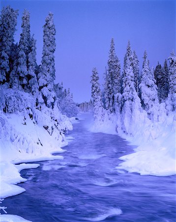 simsearch:700-00002357,k - Snow Covered Trees and Landscape Near Pisew Falls and Grass River Manitoba, Canada Stock Photo - Rights-Managed, Code: 700-00044000