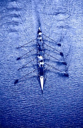sculling boat view from above - Rowers Stock Photo - Rights-Managed, Code: 700-00044158