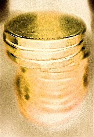 Gros plan d'une pile de pièces de monnaie Photographie de stock - Rights-Managed, Code: 700-00044624