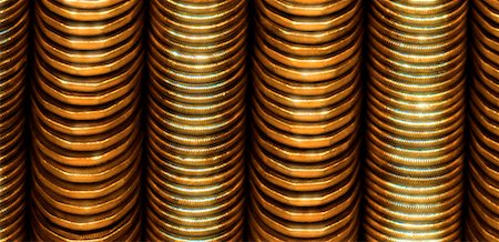 Lignes de pièces de monnaie Photographie de stock - Rights-Managed, Code: 700-00044627