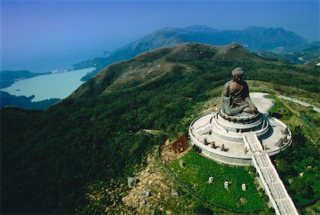 simsearch:700-02428860,k - Po Lin Monastery Lantau Island Hong Kong Fotografie stock - Rights-Managed, Codice: 700-00044728