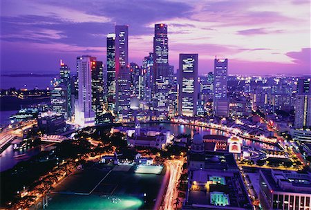 r ian lloyd asia dawn singapore - City Skyline at Dusk Singapore Stock Photo - Rights-Managed, Code: 700-00044732
