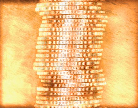 Gros plan d'une pile de pièces de monnaie Photographie de stock - Rights-Managed, Code: 700-00045028