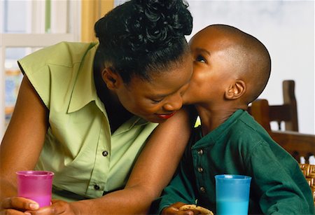 Boy Kissing Mother Stock Photo - Rights-Managed, Code: 700-00045090