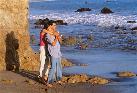 simsearch:700-00046307,k - Couple Embracing on Beach Stock Photo - Rights-Managed, Code: 700-00045176