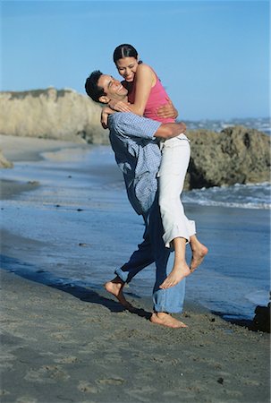 simsearch:700-00046307,k - Couple Embracing on Beach Stock Photo - Rights-Managed, Code: 700-00045275