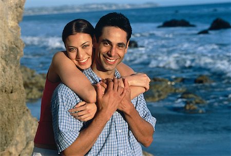simsearch:700-00086311,k - Portrait of Couple Embracing on Beach Stock Photo - Rights-Managed, Code: 700-00045270