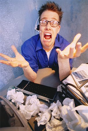 Portrait of Frustrated Businessman in Office Stock Photo - Rights-Managed, Code: 700-00045311