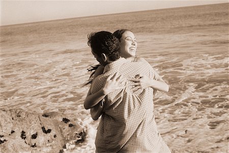 simsearch:700-00046307,k - Couple Embracing on Beach Stock Photo - Rights-Managed, Code: 700-00045380