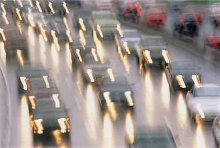 Blurred View of Traffic in Rain Boulder, Colorado, USA Stock Photo - Rights-Managed, Code: 700-00045417