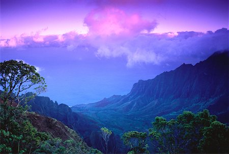 Kalalau Valley, Na Pali Coast Kauai, Hawaii, USA Foto de stock - Direito Controlado, Número: 700-00045526