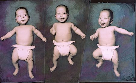 Triptych Portraits of Baby Stock Photo - Rights-Managed, Code: 700-00045584