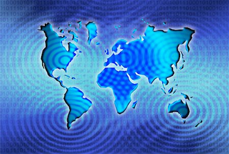 World Map and Binary Code Stock Photo - Rights-Managed, Code: 700-00045614