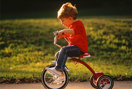 riding tricycle