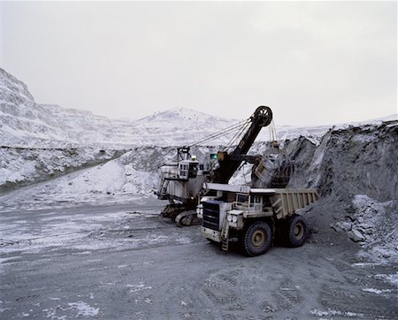 dump truck at open pit mine - Copper Mine Butte, Montana, USA Stock Photo - Rights-Managed, Code: 700-00046076