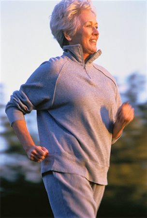 Mature Woman Jogging Stock Photo - Rights-Managed, Code: 700-00046346