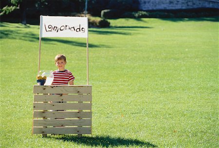 sell lemonade - Boy with Lemonade Stand in Field Stock Photo - Rights-Managed, Code: 700-00047051