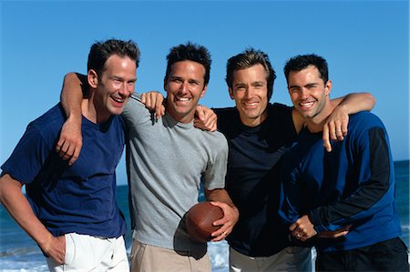 simsearch:700-00523720,k - Group Portrait of Men with Football Outdoors Stock Photo - Rights-Managed, Code: 700-00047235