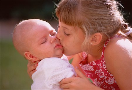 simsearch:700-00047419,k - Girl Kissing Baby Stock Photo - Rights-Managed, Code: 700-00047419