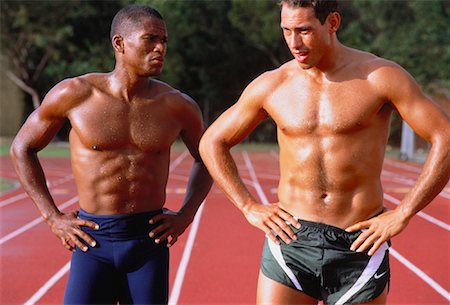 Men Standing on Outdoor Track Stock Photo - Rights-Managed, Code: 700-00047723