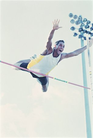 pole vaulter - Man Pole Vaulting Stock Photo - Rights-Managed, Code: 700-00048489