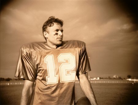 Portrait of Football Player Outdoors Stock Photo - Rights-Managed, Code: 700-00048645