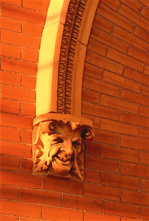 Gargoyle and Brick Wall Kingston, Ontario, Canada Stock Photo - Rights-Managed, Code: 700-00048681