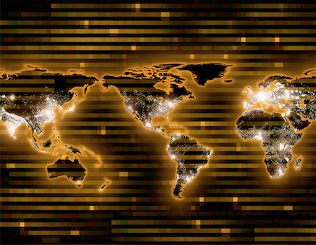 simsearch:700-00005860,k - Population Density Map of World Fotografie stock - Rights-Managed, Codice: 700-00049038