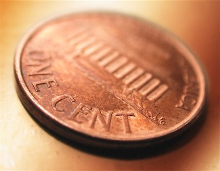 Close-Up of American Penny Foto de stock - Direito Controlado, Número: 700-00049188