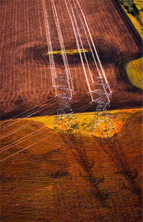 High Power Lines Near Edmonton, Alberta, Canada Stock Photo - Rights-Managed, Code: 700-00040005