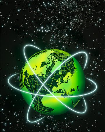 simsearch:700-00039734,k - Wire Globe with Rings in Space Foto de stock - Con derechos protegidos, Código: 700-00040032