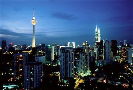 Kuala Lumpur Tower, Petronas Twin Towers, Kuala Lumpur, Malaysia Foto de stock - Con derechos protegidos, Código: 700-00040143