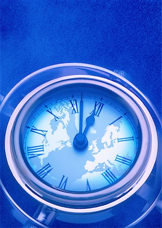 simsearch:700-00165882,k - World Map on Clock Stock Photo - Rights-Managed, Code: 700-00040232