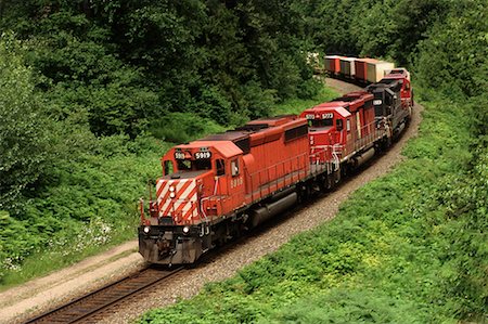 Train near Revelstoke British Columbia, Canada Stock Photo - Rights-Managed, Code: 700-00040242