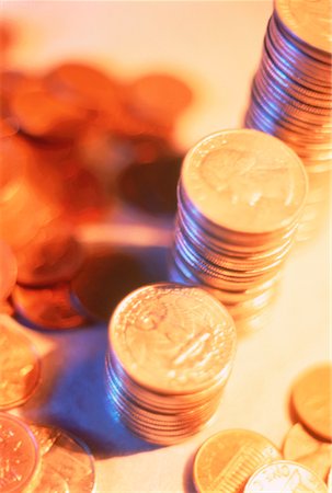 simsearch:700-00049187,k - Stacks of American Coins Stock Photo - Rights-Managed, Code: 700-00040302