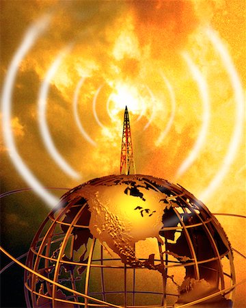 simsearch:700-00032442,k - Funkturm auf Globe-Nordamerika Stockbilder - Lizenzpflichtiges, Bildnummer: 700-00040312