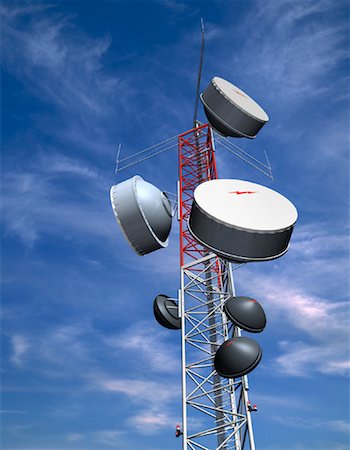 Microwave Tower and Sky Fotografie stock - Rights-Managed, Codice: 700-00040326