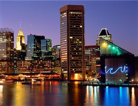 pictures of baltimore city lights - World Trade Center Baltimore, Maryland, USA Stock Photo - Rights-Managed, Code: 700-00040464