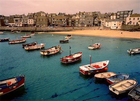 fishing village england - South England Seacoast, Town of Town of Saint Ives Cornwall, England Stock Photo - Rights-Managed, Code: 700-00040701