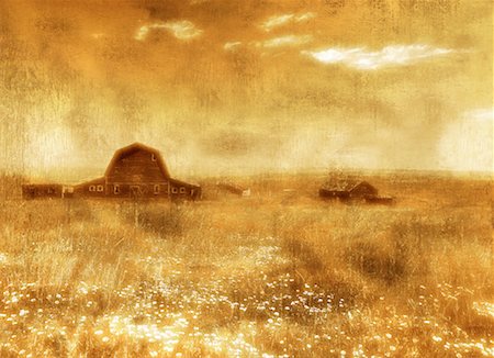 Abandoned Homestead Near Dorothy, Alberta, Canada Foto de stock - Con derechos protegidos, Código: 700-00040963