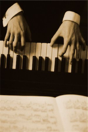 Overhead View of Hands Playing Piano Stock Photo - Rights-Managed, Code: 700-00041360