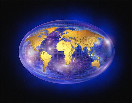 World Map on Oval Globe Stock Photo - Rights-Managed, Code: 700-00041793