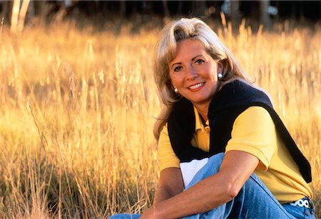 Portrait of Mature Woman in Wheat Field Stock Photo - Rights-Managed, Code: 700-00041991