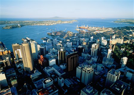Aerial View of City Skyline Auckland, New Zealand Stock Photo - Rights-Managed, Code: 700-00042899