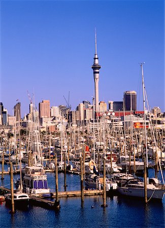 City Skyline and Harbor Auckland, New Zealand Stock Photo - Rights-Managed, Code: 700-00042990